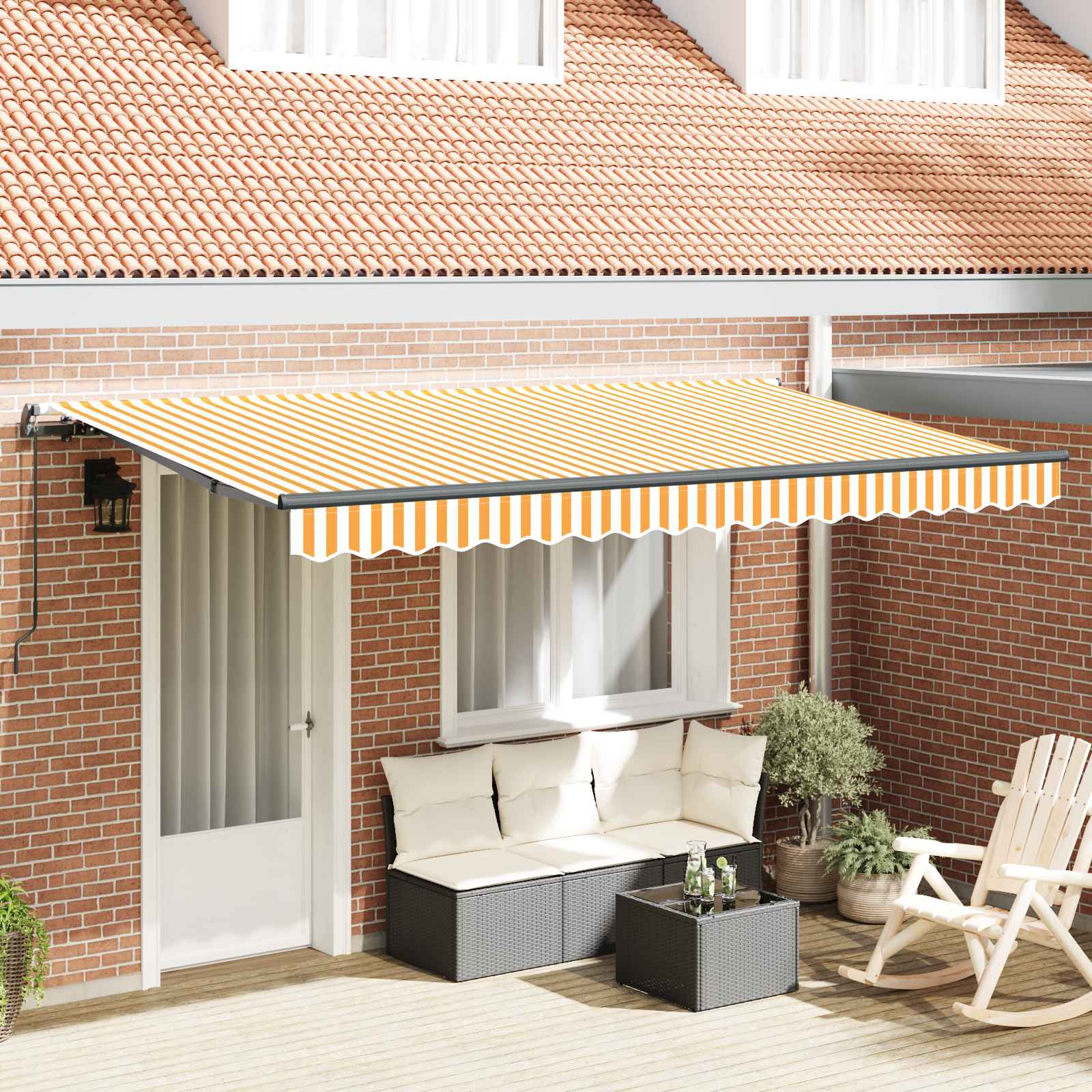 Izvelkams tents Dzeltens 400 x 200 cm audums