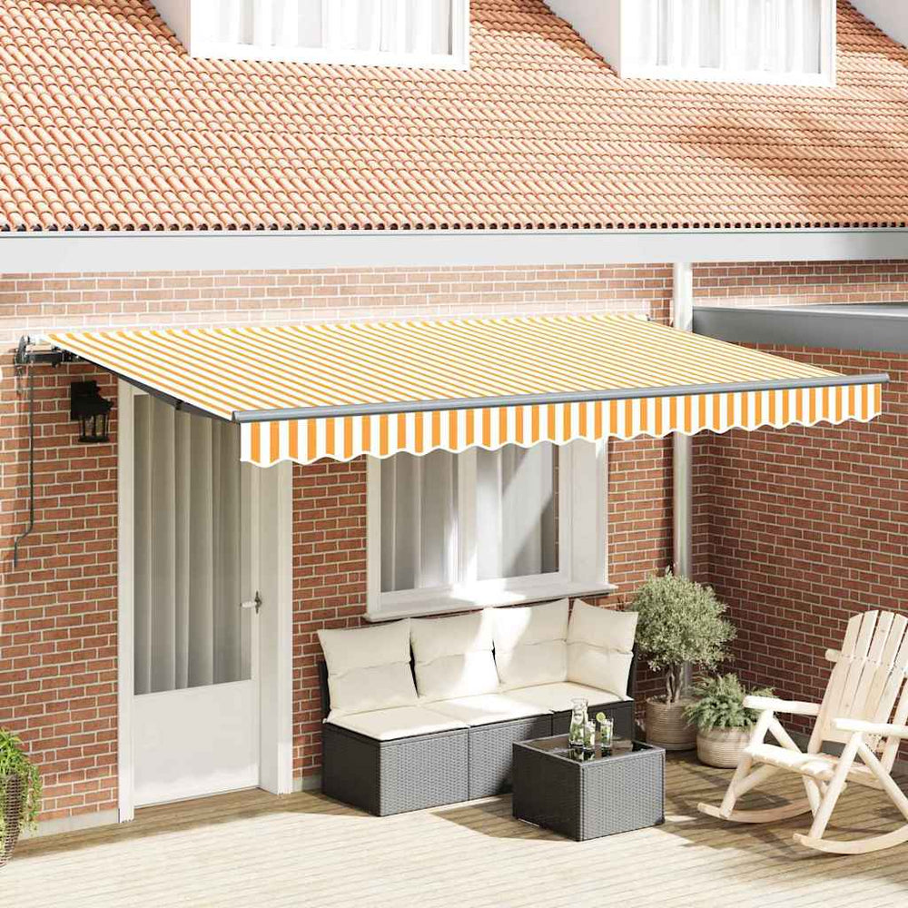 Ištraukiama markizė Geltona, oranžinė ir balta