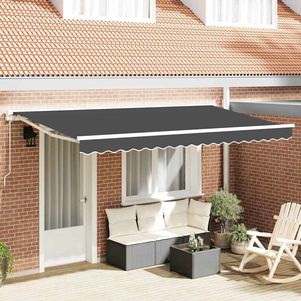 Markizės rėmas Antracitas 400 x 200 cm Poliesteris su PU danga