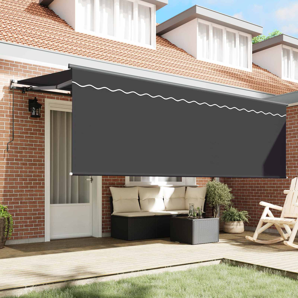 Rankinė markizė 4 x 2 m Antracito 100% poliesteris