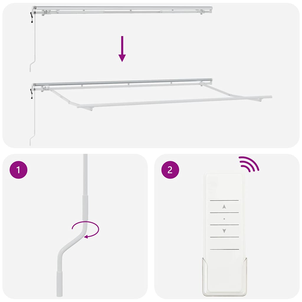 Ištraukiama markizė Balta 400 x 200 cm audinys