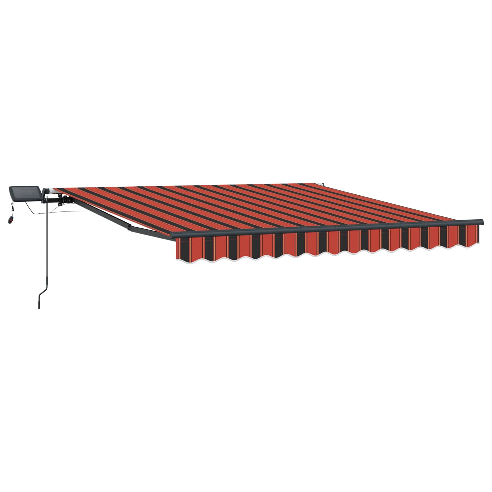Retractable awning orange and brown 300 x 250 cm fabric