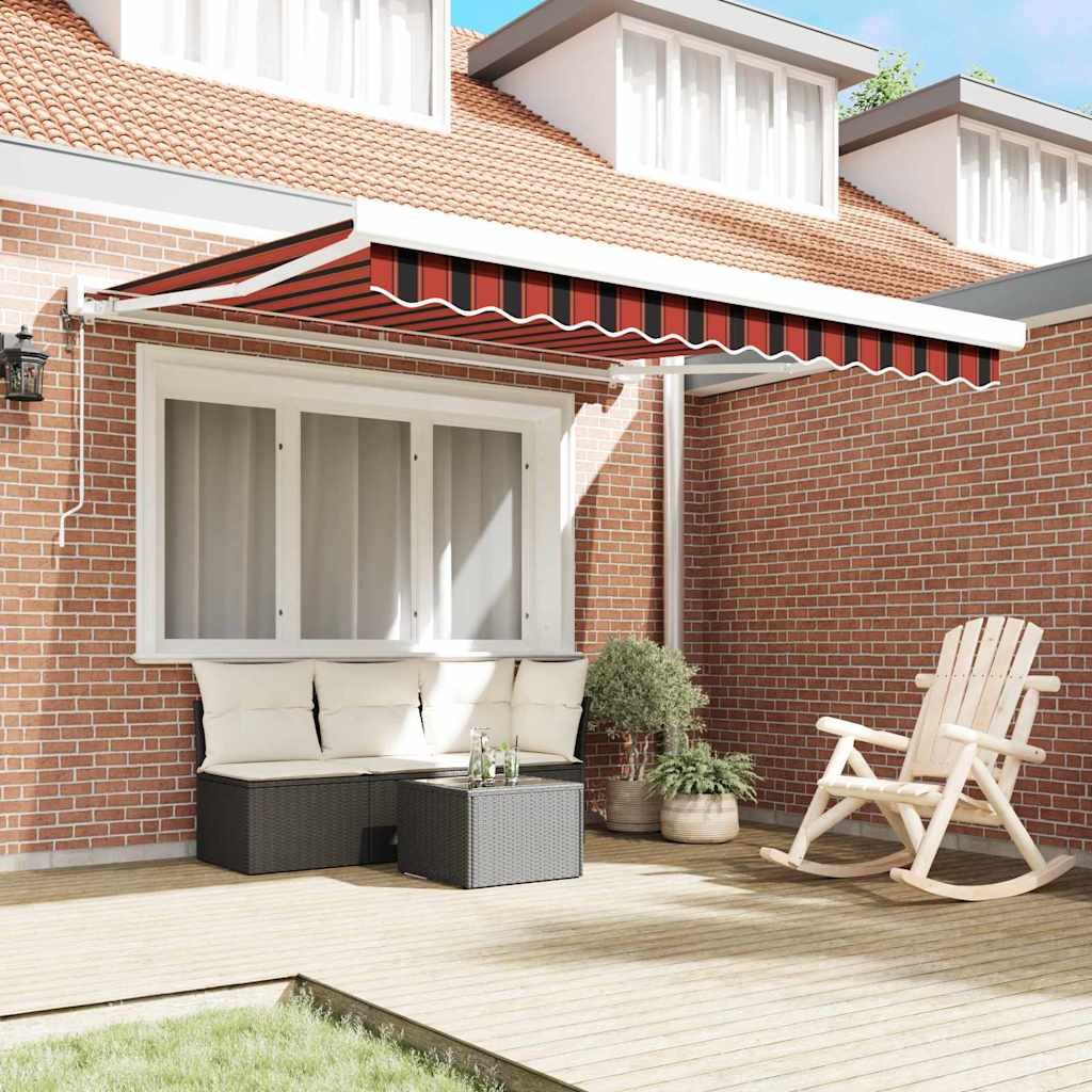 Automatinė įtraukiama markizė oranžinė ir ruda 300x250 cm