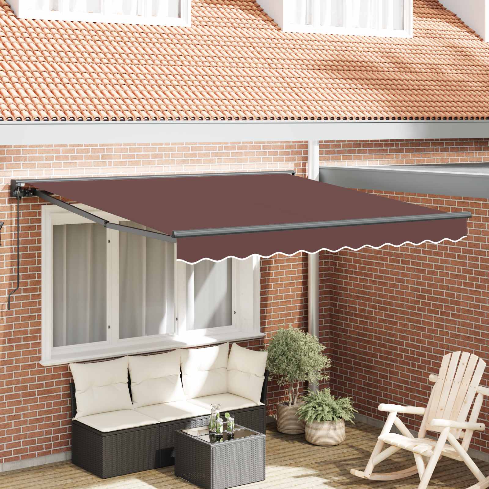 Nojumes rāmis Brūns 300 x 250 cm Poliesteris ar PU pārklājumu