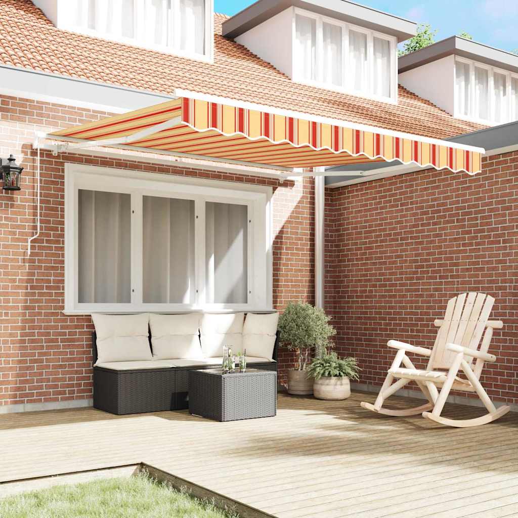 Ištraukiama markizė Dryžuotas Geltona ir Oranžinė 300 x 250 cm