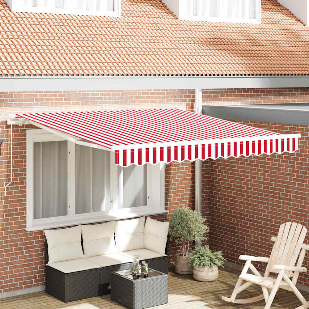 Ištraukiama markizė Dryžuotas Raudona ir balta 300 x 250 cm