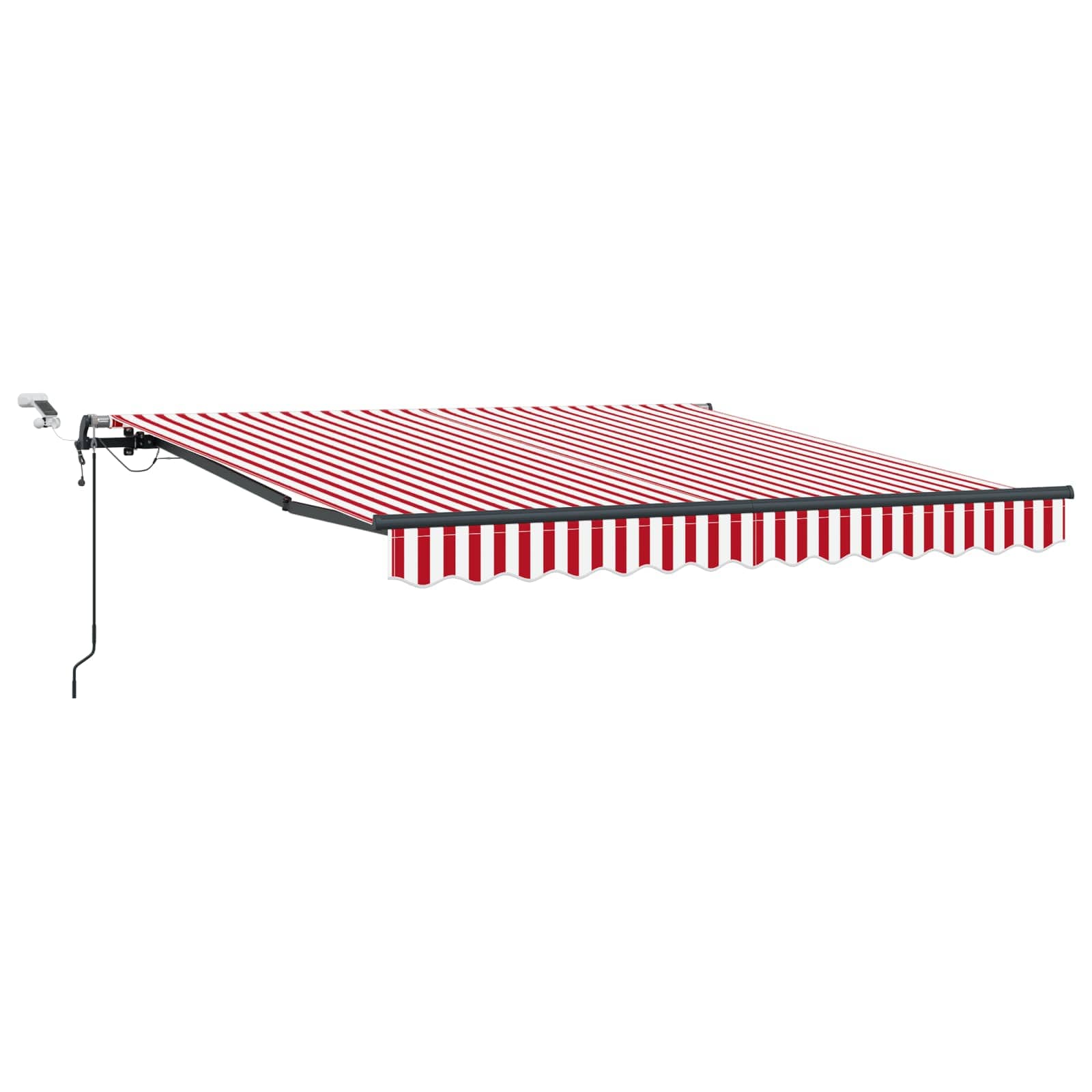 Ištraukiama markizė Raudona ir balta 300 x 250 cm Poliesteris