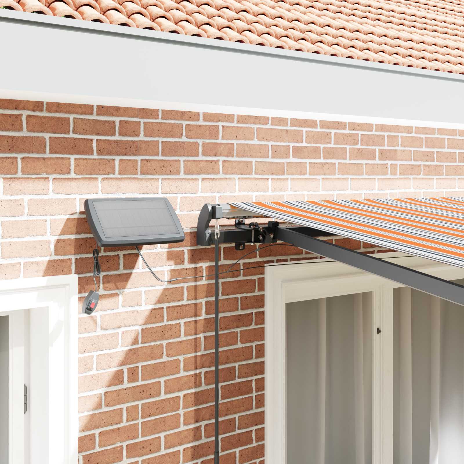 Retractable Awning Multicolour 300 x 250 cm Fabric