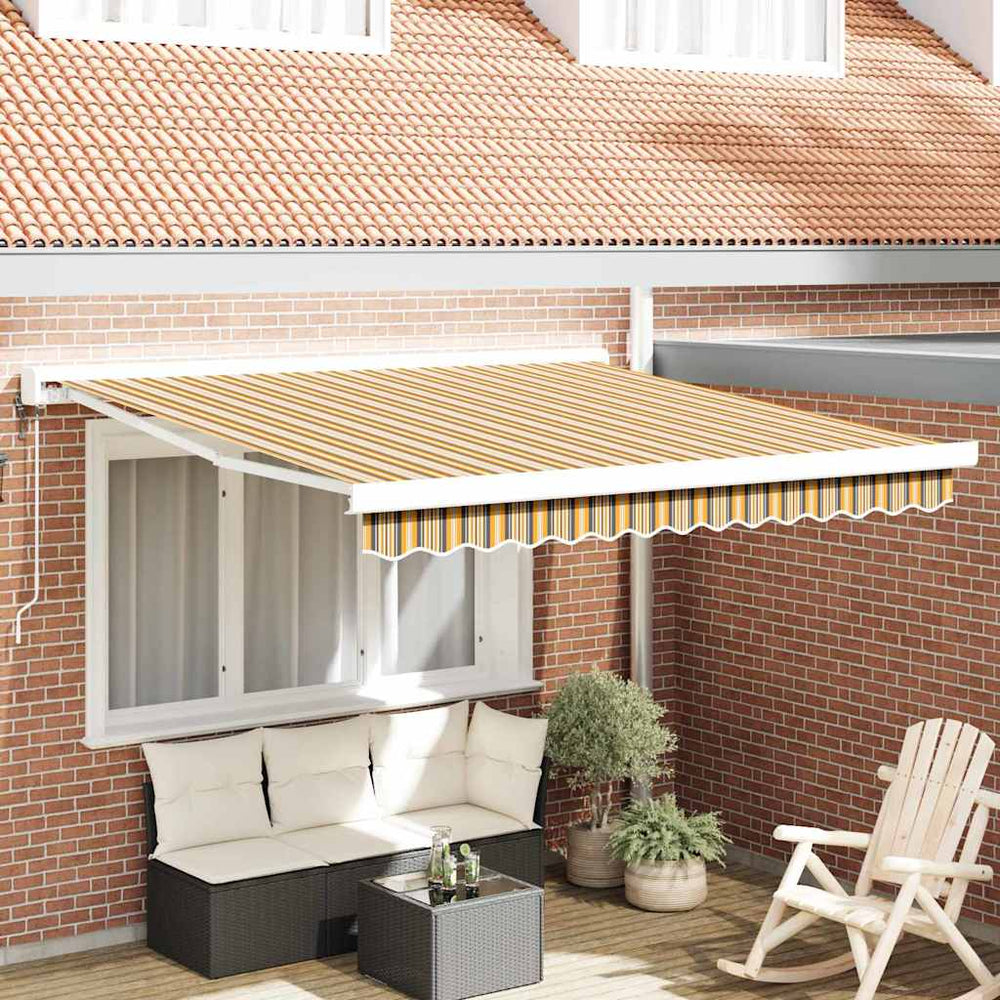 Automatic retractable striped awning 300x250 cm
