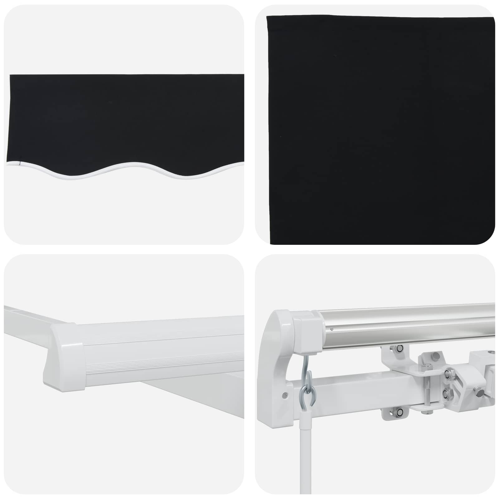 Gazebo Black 300 x 250 x 165 cm Polyester