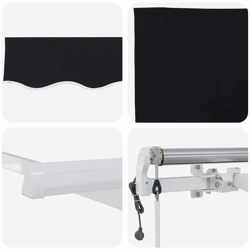 Retractable Awning Black 300x250 cm