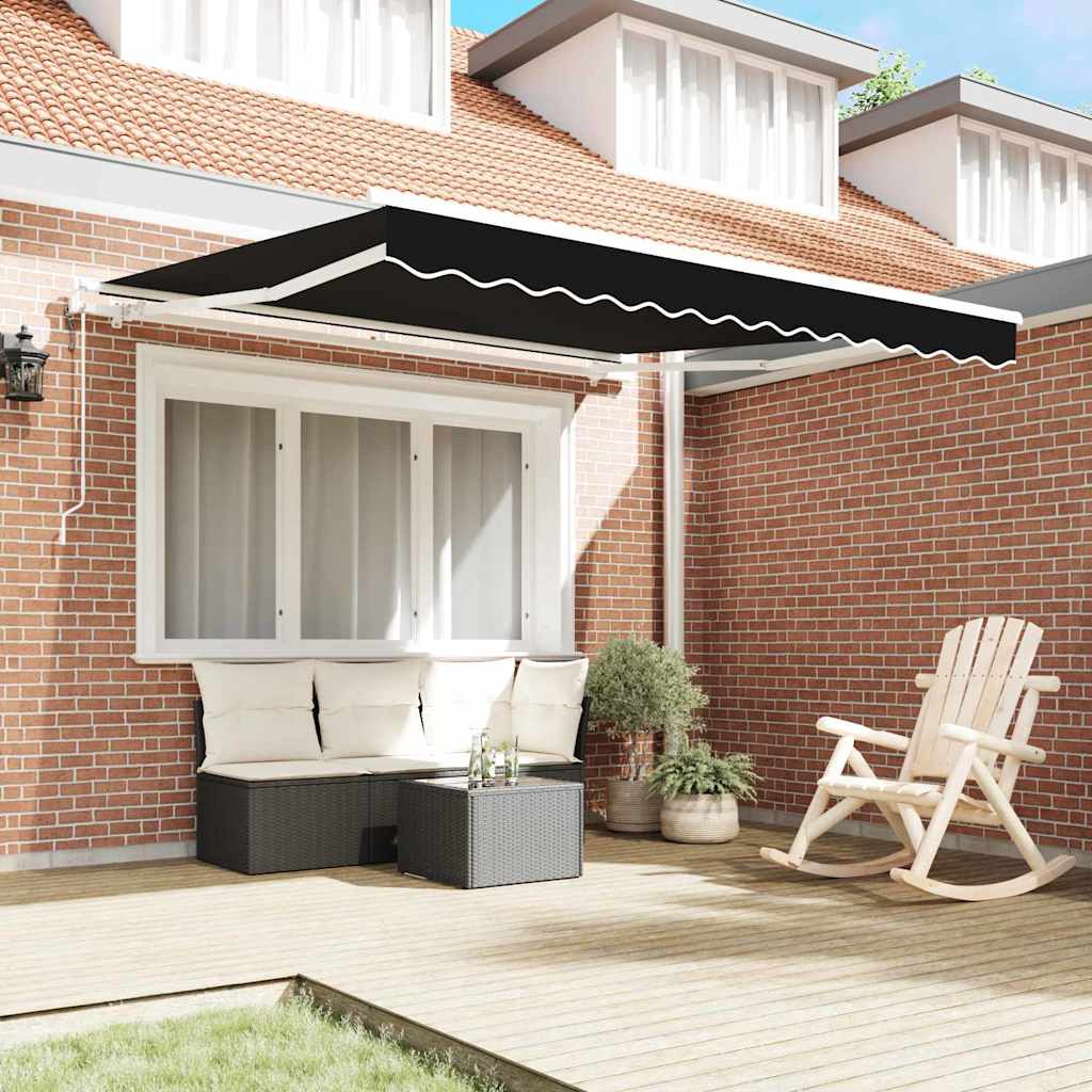 Retractable Awning Black 300x250 cm
