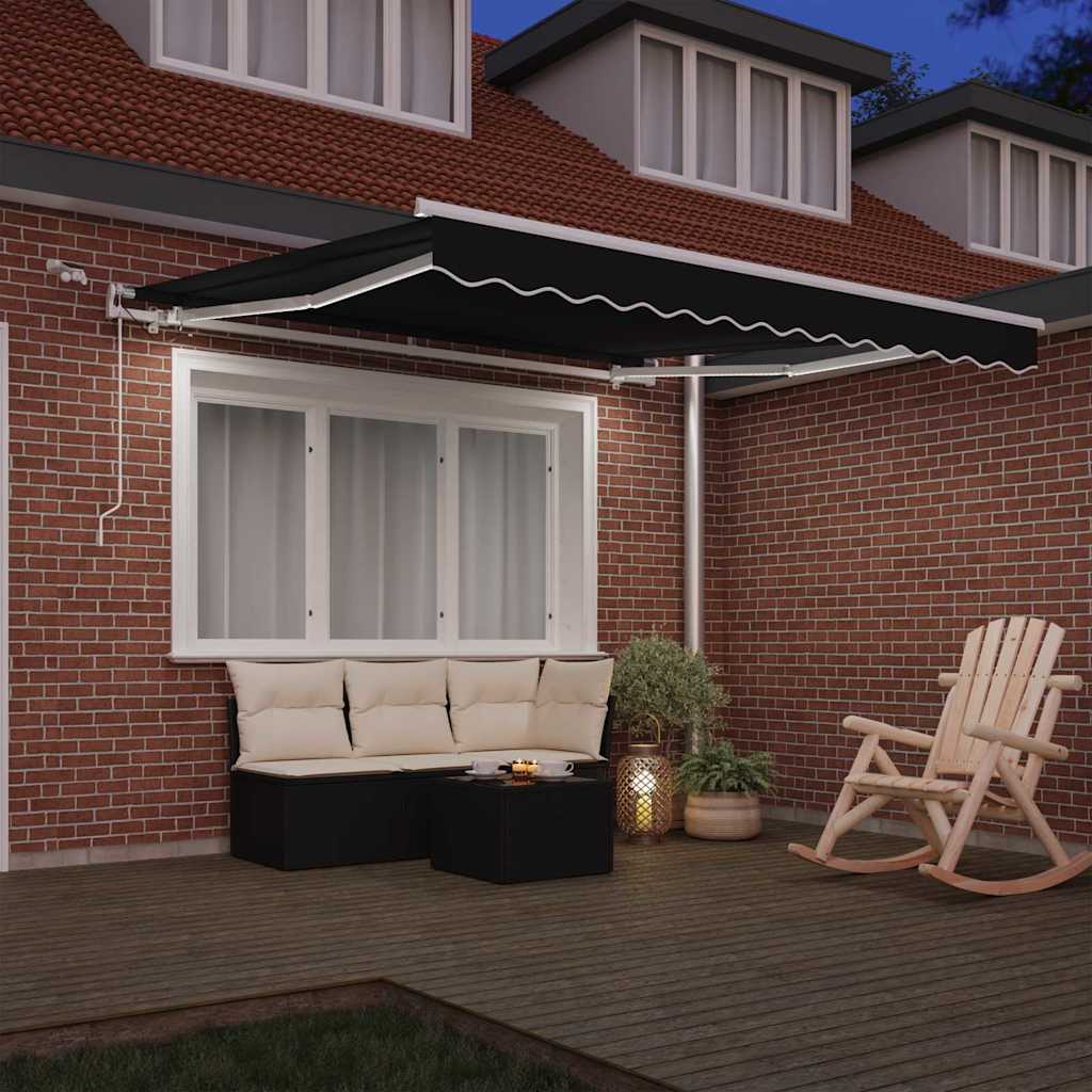 Ištraukiama markizė Juoda 300 x 250 cm Poliesteris ir Metalas