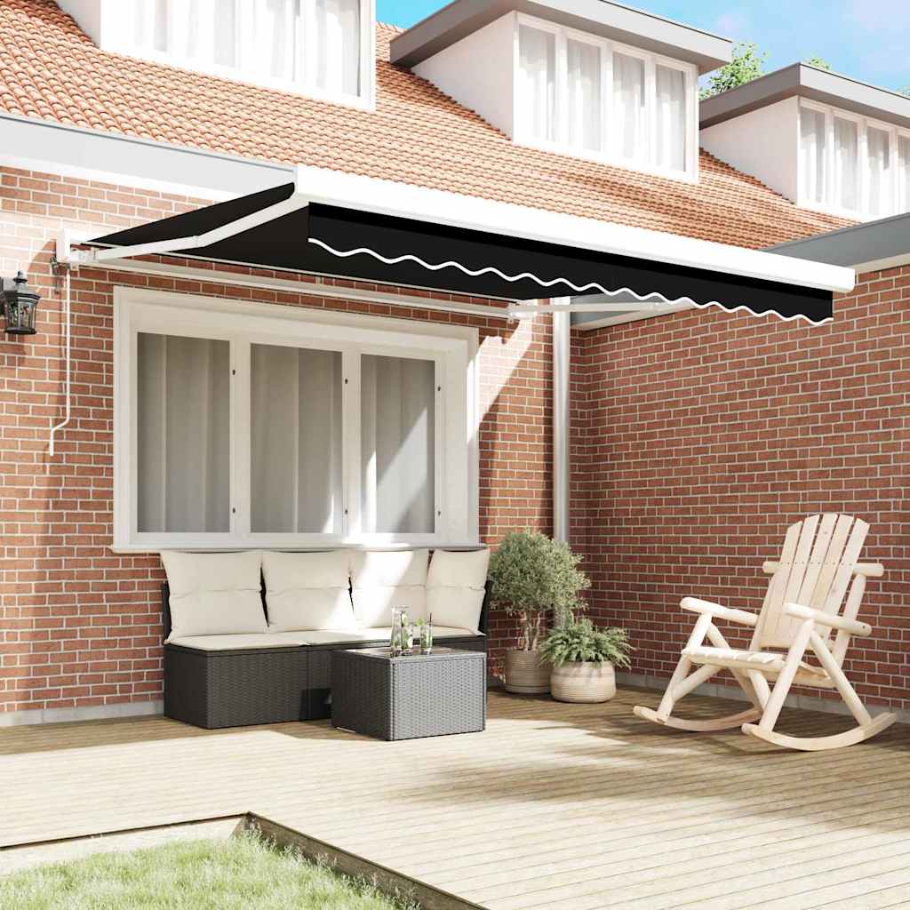 Juoda 300x250 cm automatinė įtraukiama markizė