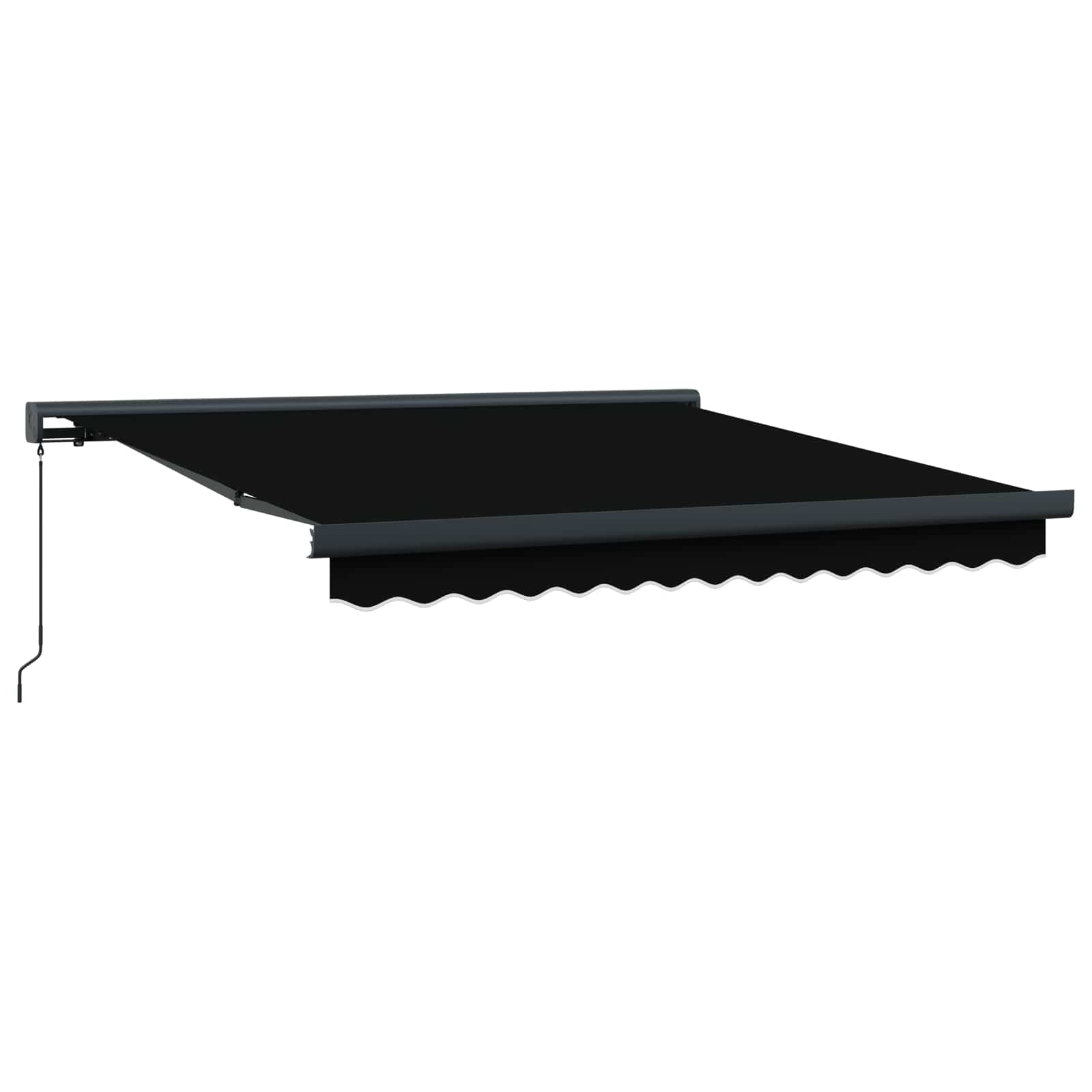Ištraukiama markizė Juoda 300 x 250 cm Audinys, metalas
