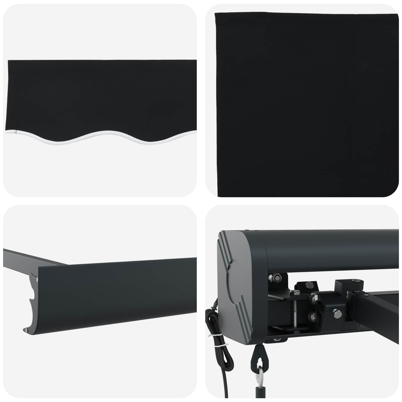 automatinė įtraukiama markizė juoda 300x250 cm