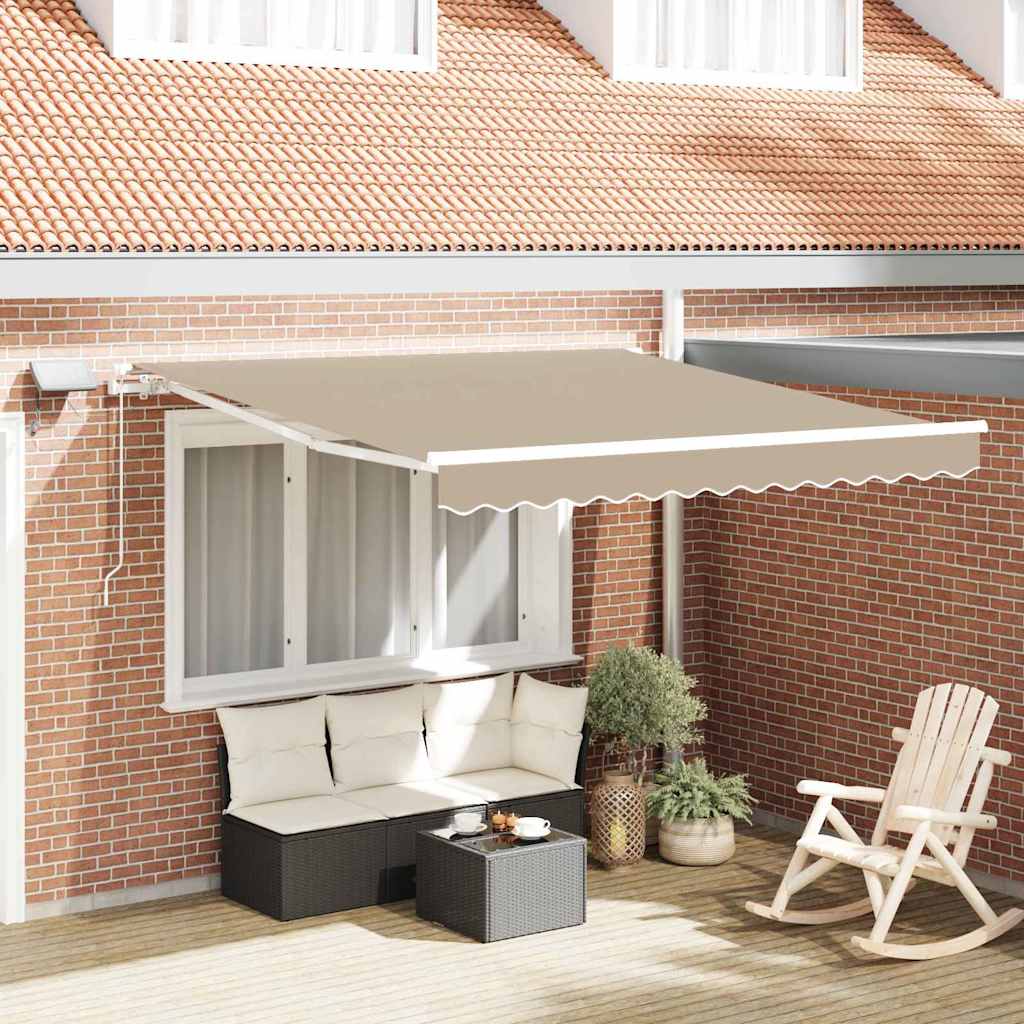 Ištraukiama markizė Smėlio 300 x 250 cm Audinys ir aliuminis