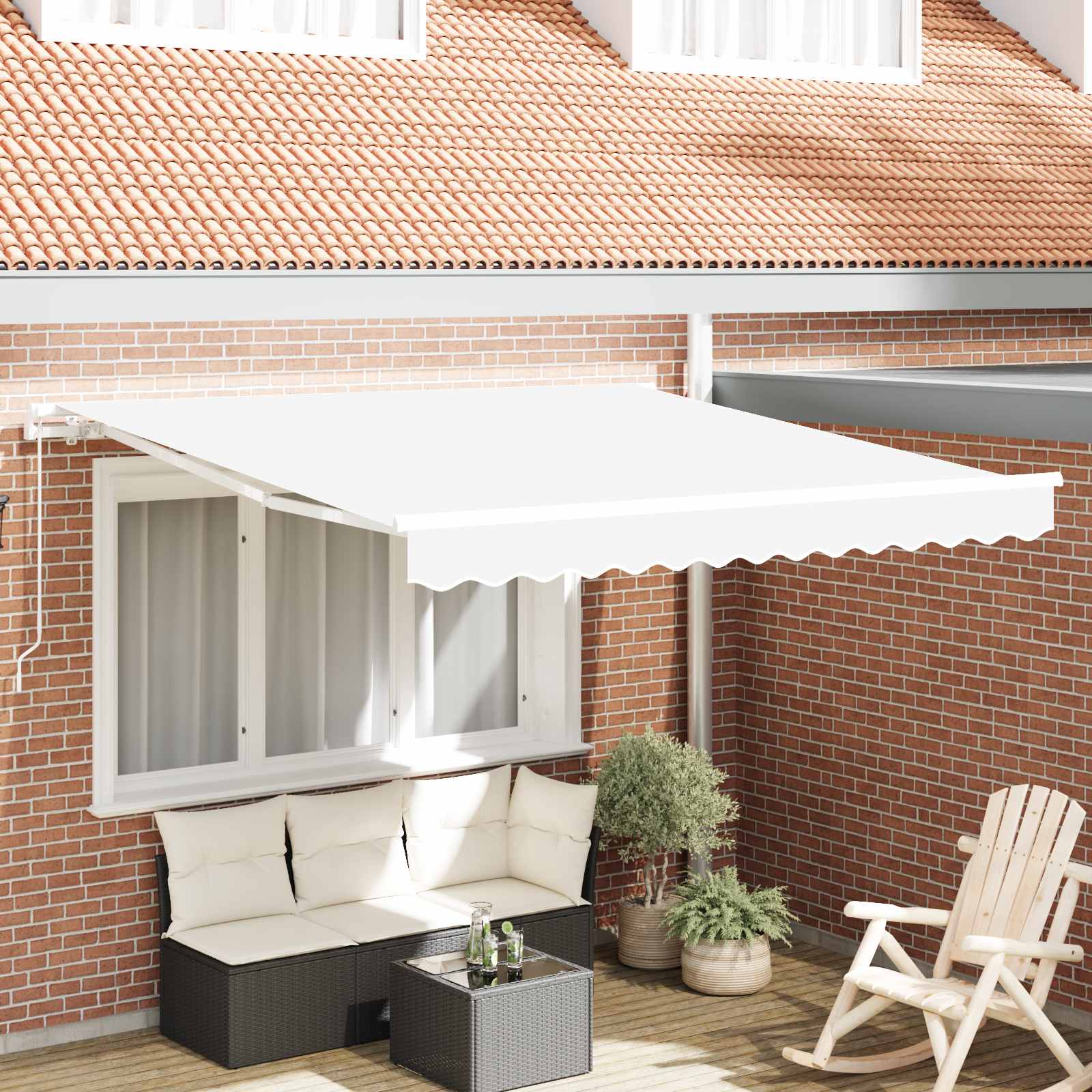 Gazebo White 300 x 250 x 165 cm Polyester