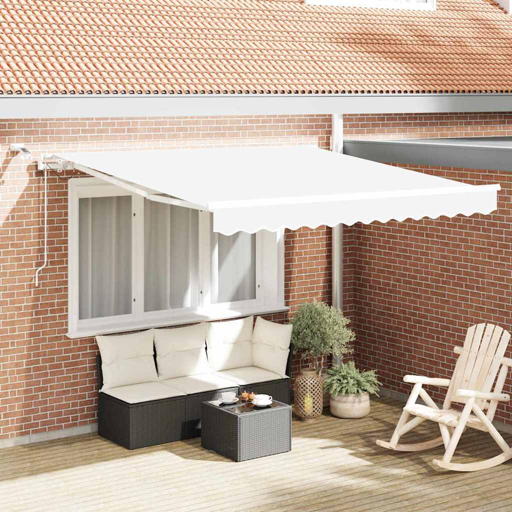 Ištraukiama markizė Balta 300 x 250 cm Poliesteris ir Metalas