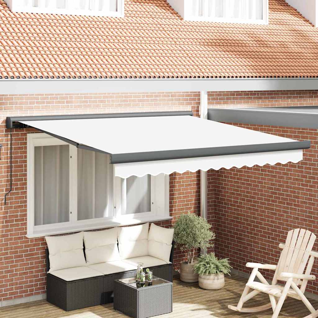 Ištraukiama markizė Balta 300 x 250 cm Audinys, metalas