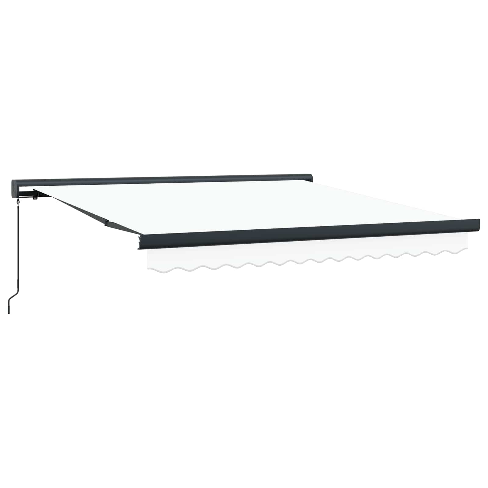 Izvelkama markīze Balta 300 x 250 cm Audums, metāls