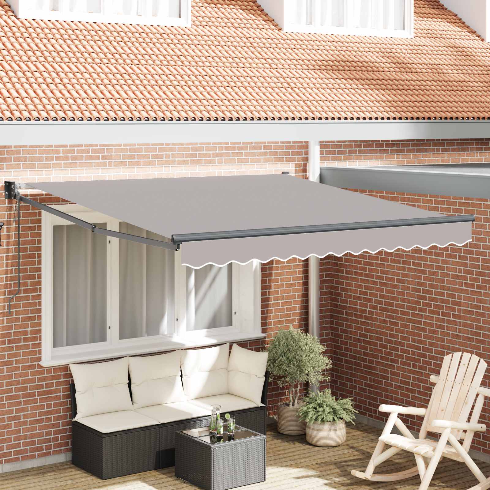 Gazebo Light Grey 300 x 250 x 165 cm Polyester