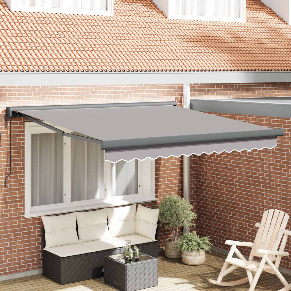 Retractable Awning Light Grey 300x250 cm
