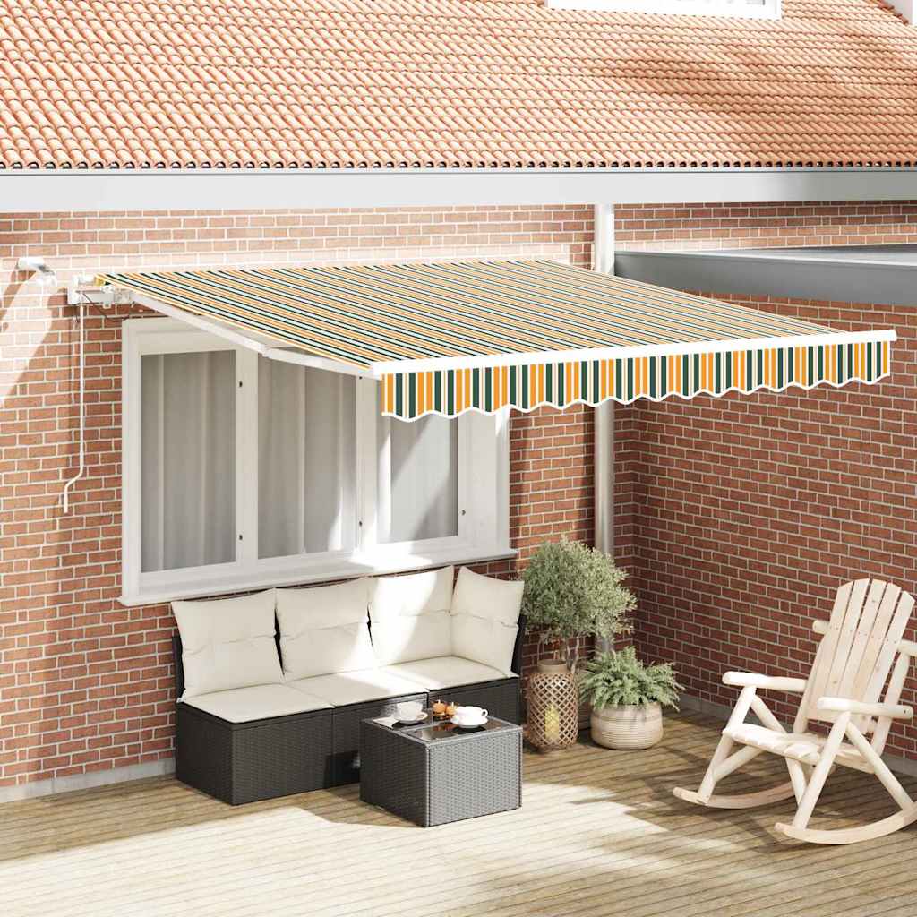 Ištraukiama markizė Žalia ir geltona 300 x 250 cm Poliesteris