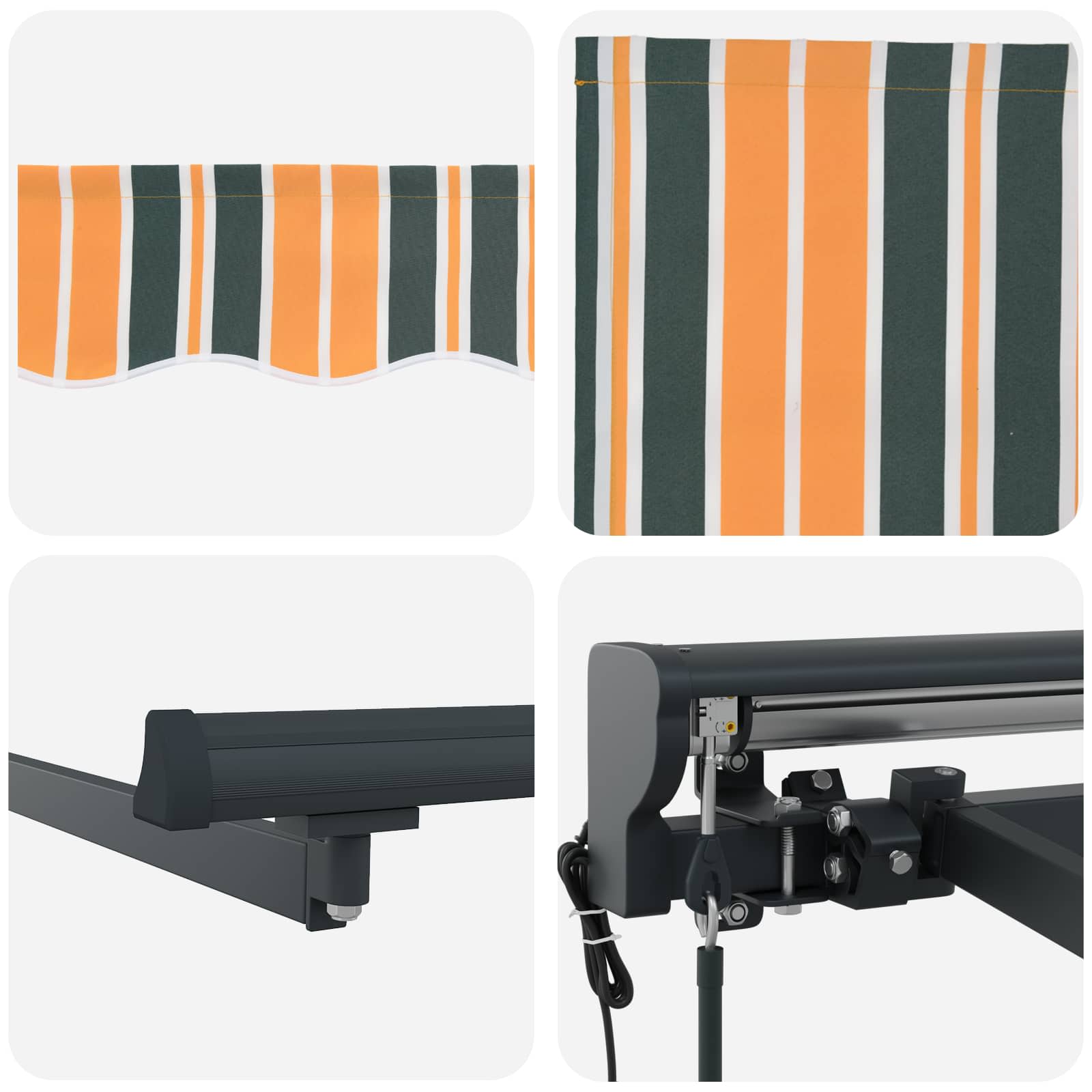 Awning frame Green and yellow 300 x 250 cm