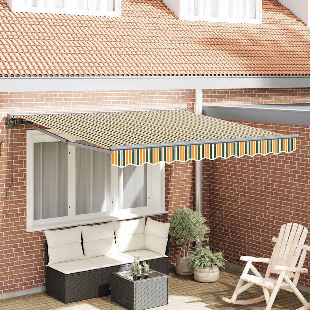 Ištraukiama markizė Žalia ir geltona 300x250 cm Audinys