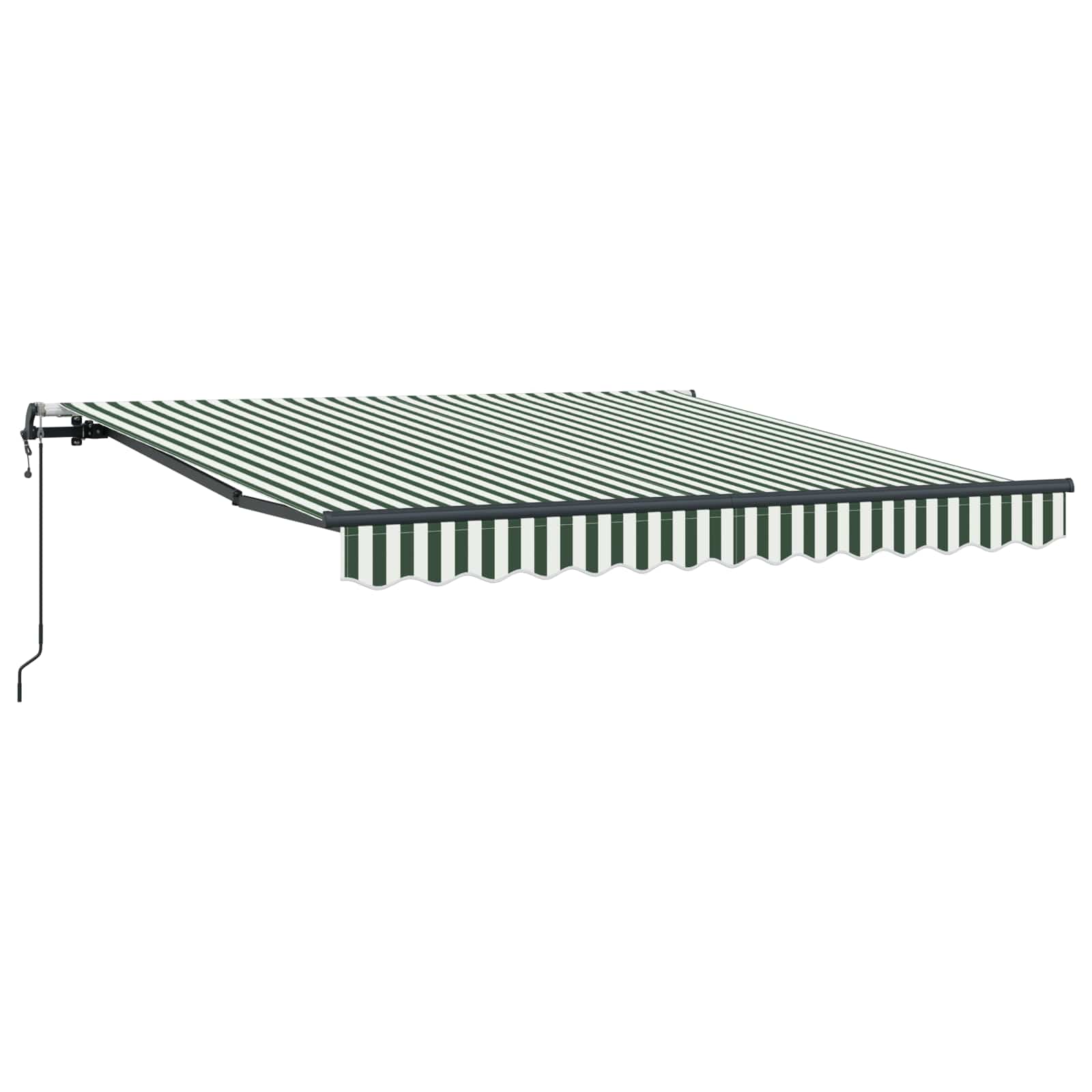 Izvelkamā markīze Zaļa un balta 300 x 250 cm
