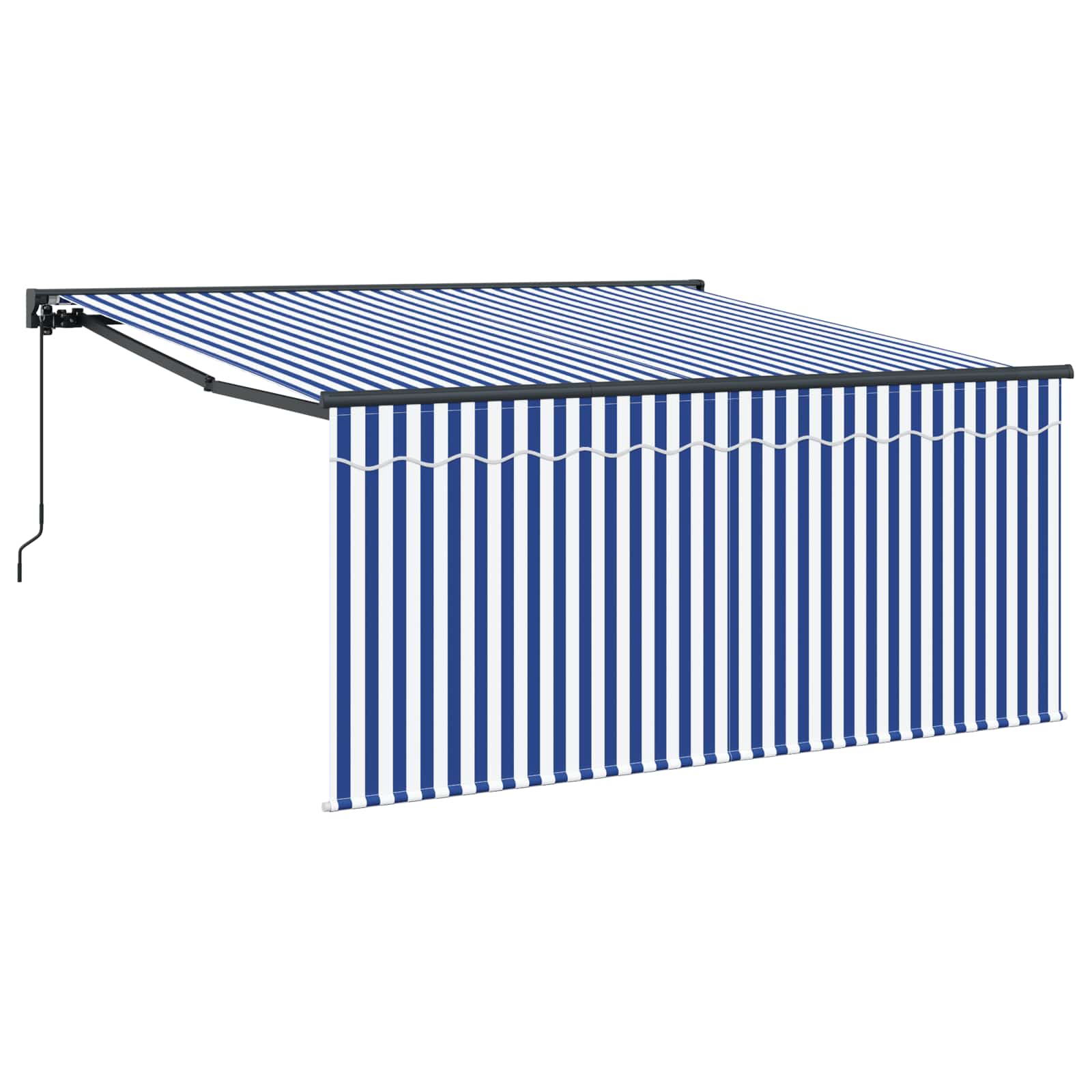 Ištraukiama markizė Navy ir balta 350 x 250 cm