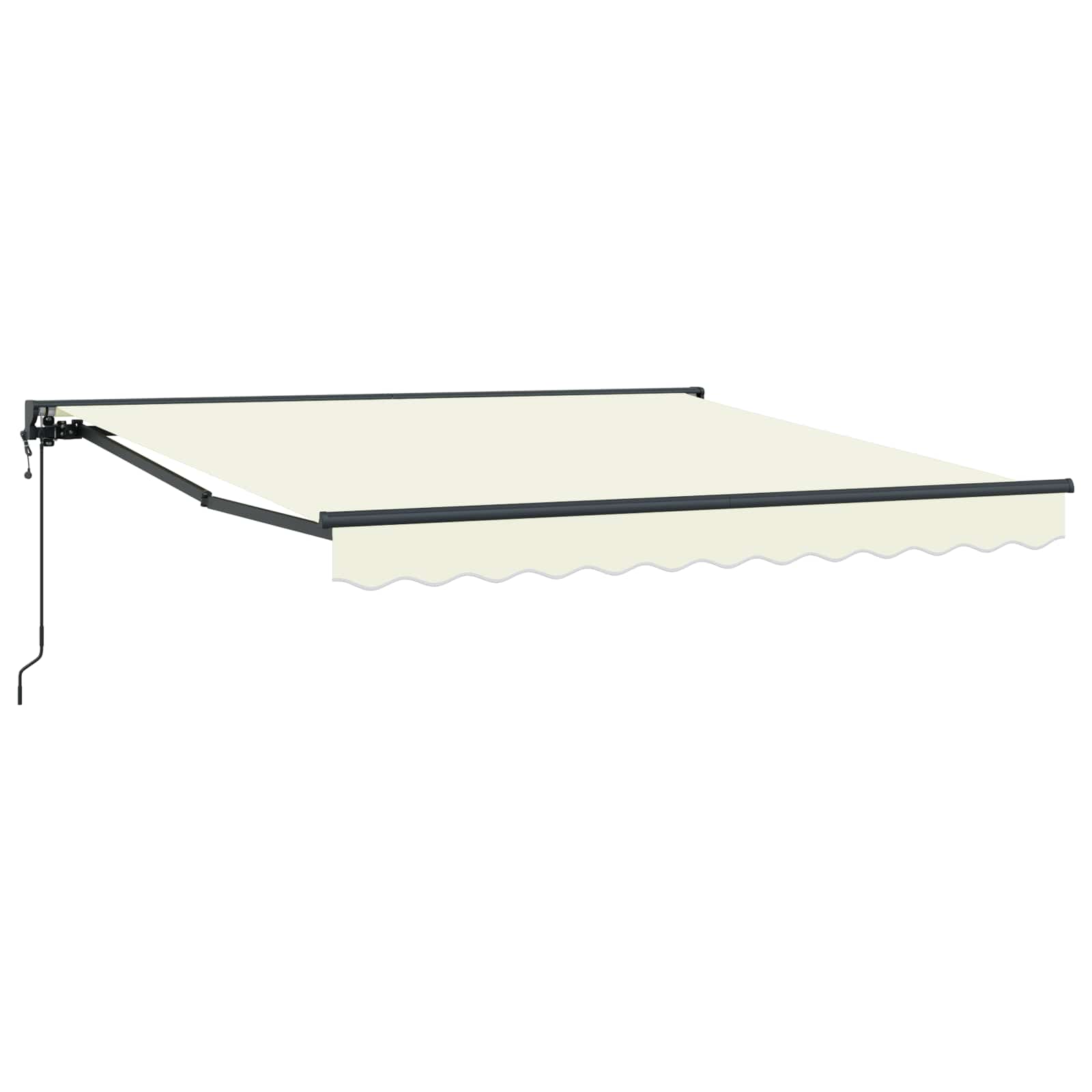 Ištraukiama markizė Kreminė 350 x 250 cm Poliesteris ir Metalas