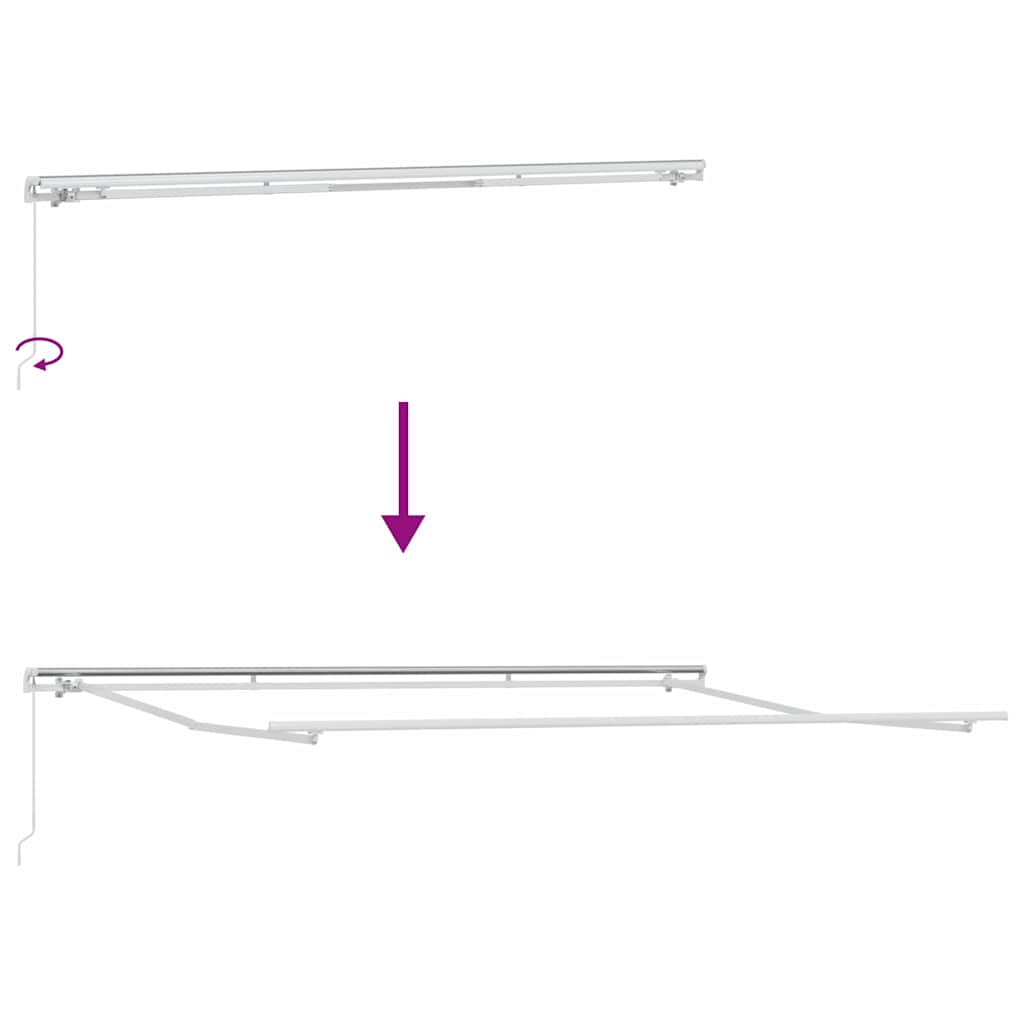 Ištraukiama markizė Antracitas 350 x 250 cm Audinys, metalas