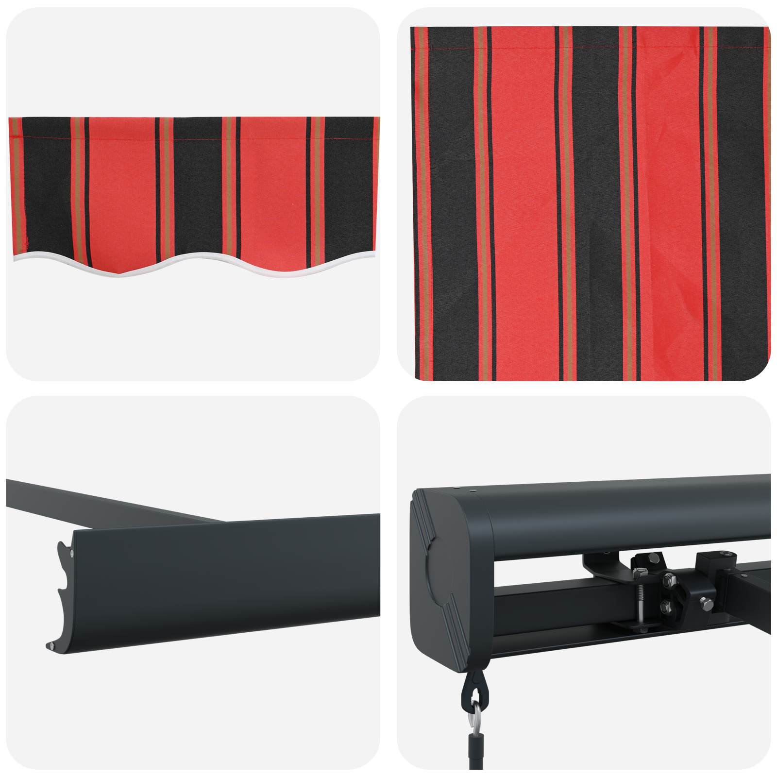 Ištraukiama markizė Oranžinė ir ruda 350 x 250 cm