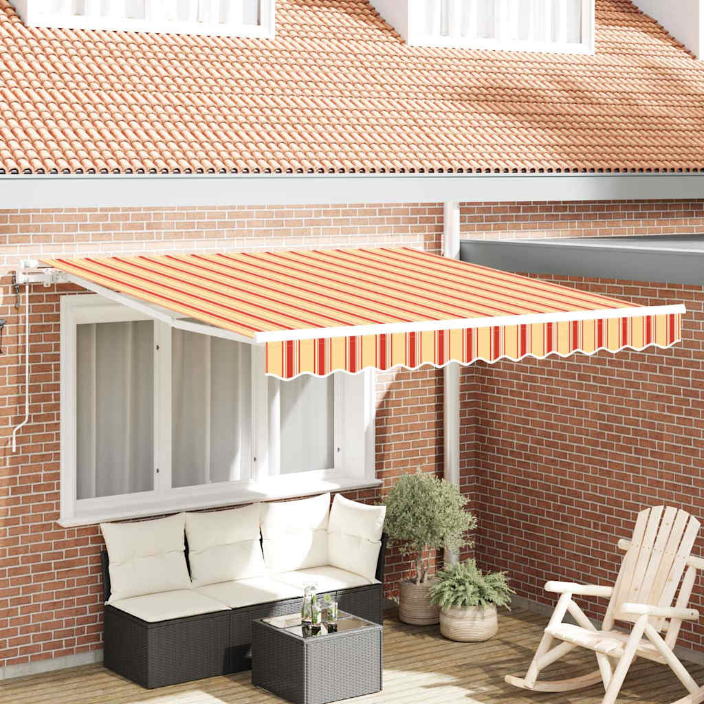 Elektrinė ištraukiama pavėsinė Geltona ir Oranžinė 350 x 250 cm