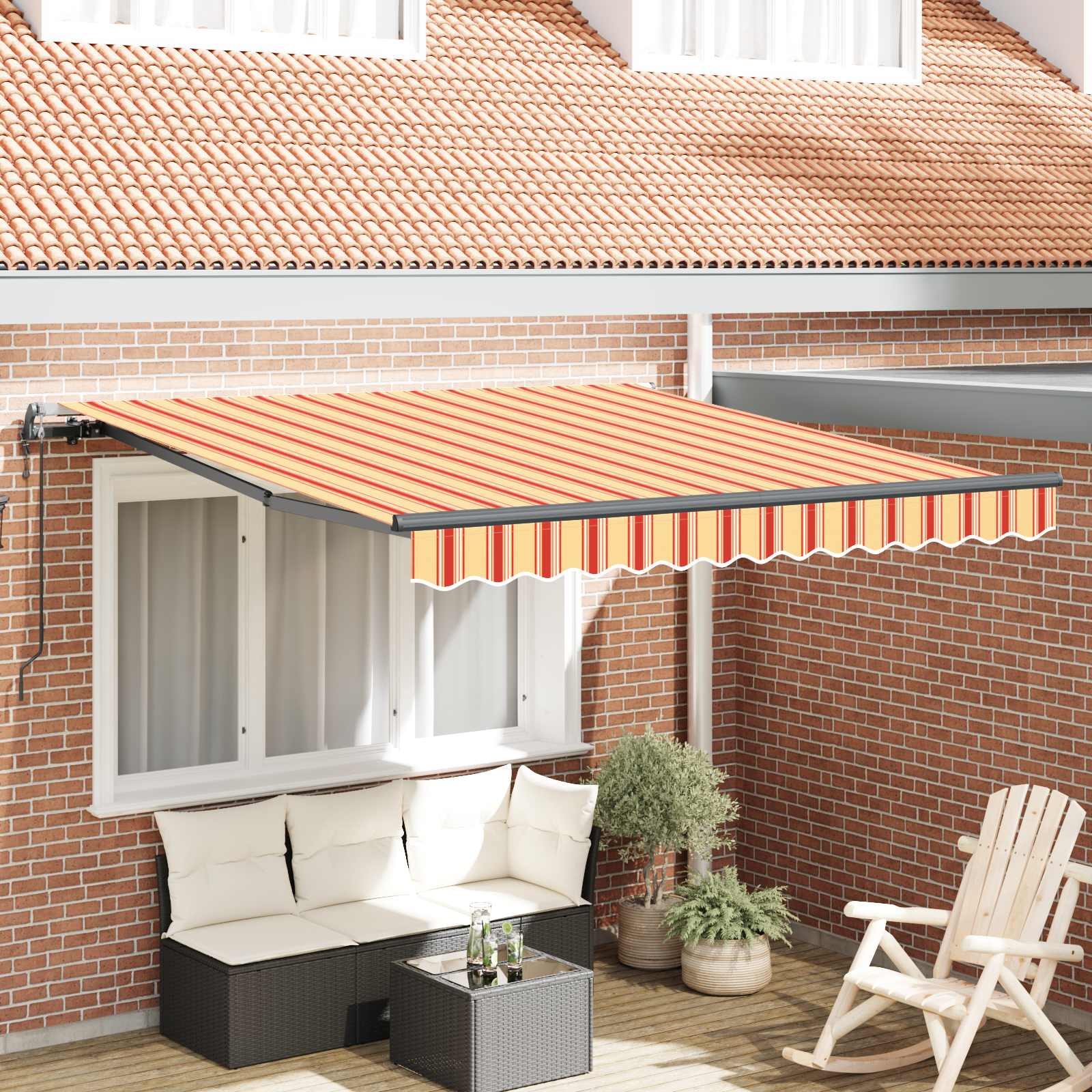 Izvelkamā markīze Dzeltena un oranža 350 x 250 cm