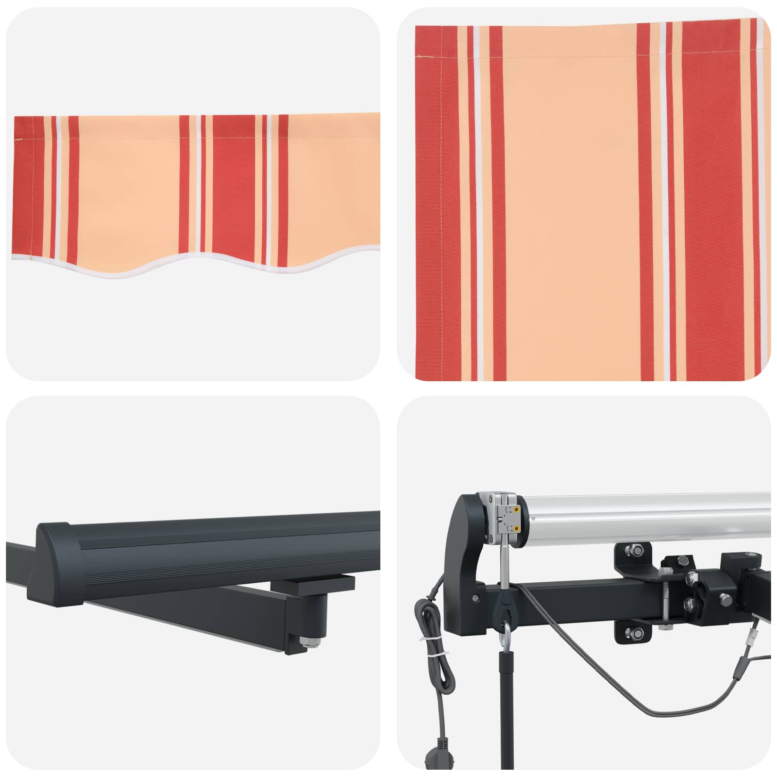 Saulessargs Audums ar Dzeltenu un Oranžu 350 x 250 cm Poliesters