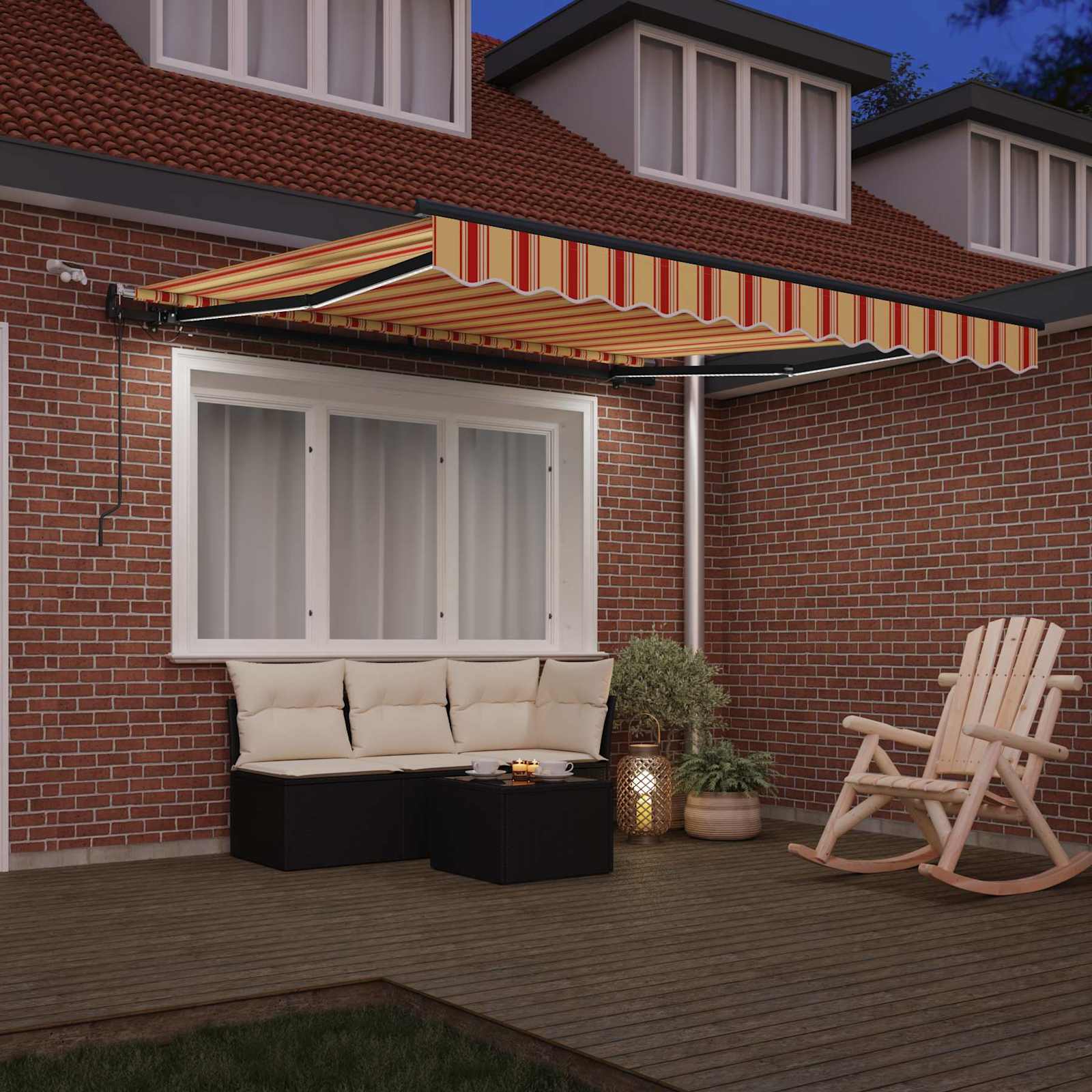 Saulessargs Audums ar Dzeltenu un Oranžu 350 x 250 cm Poliesters