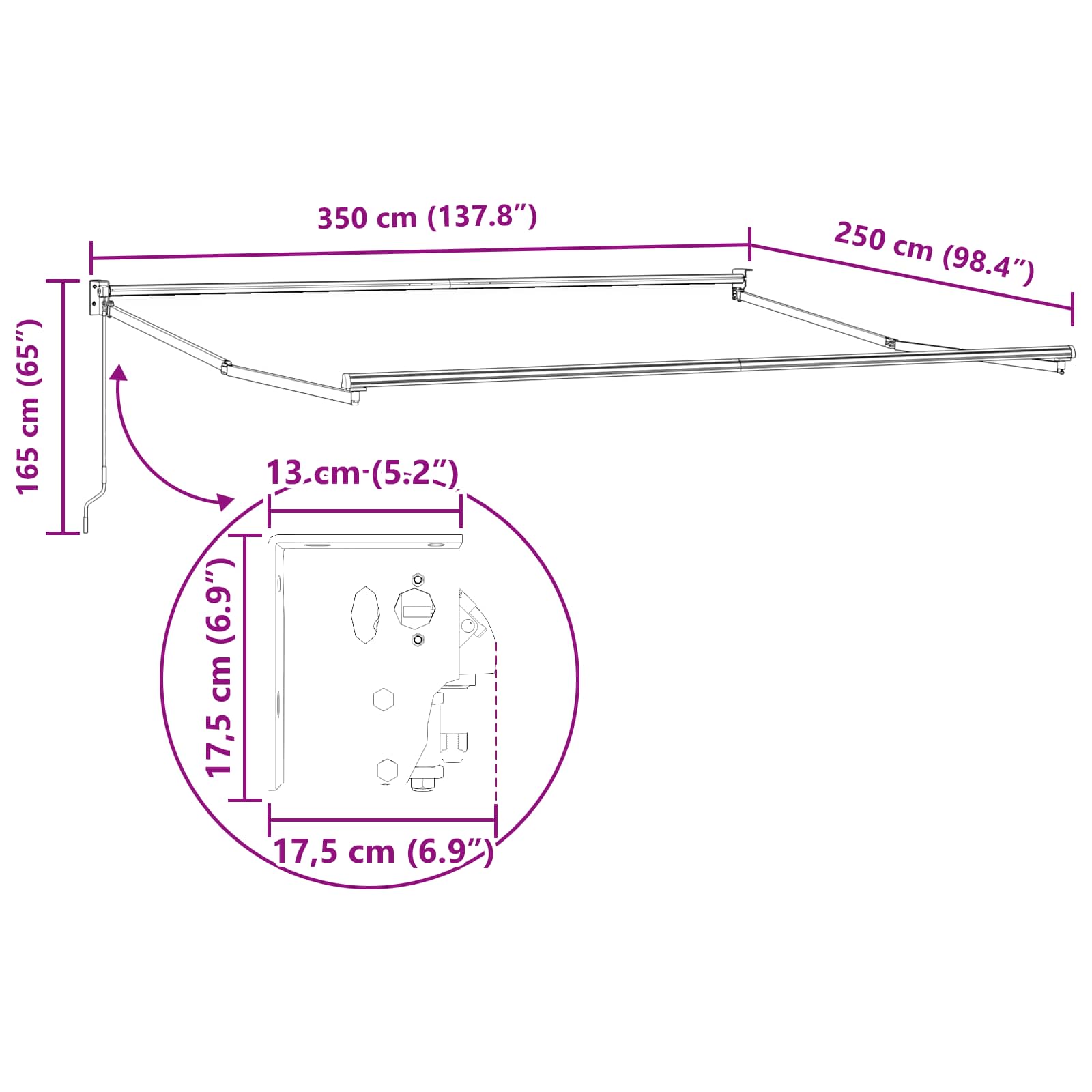 Pavėsinė Geltona ir Oranžinė 350 x 250 x 165 cm Poliesteris