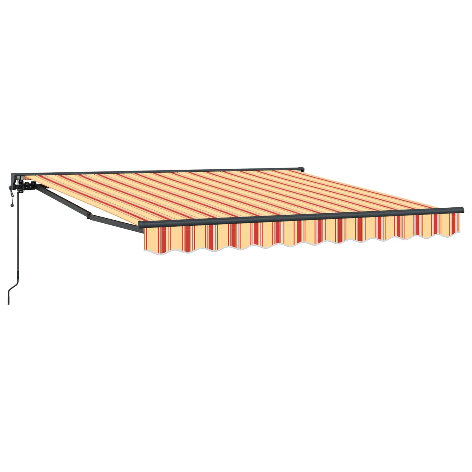 Retractable Awning Yellow and Orange 350x250 cm fabric
