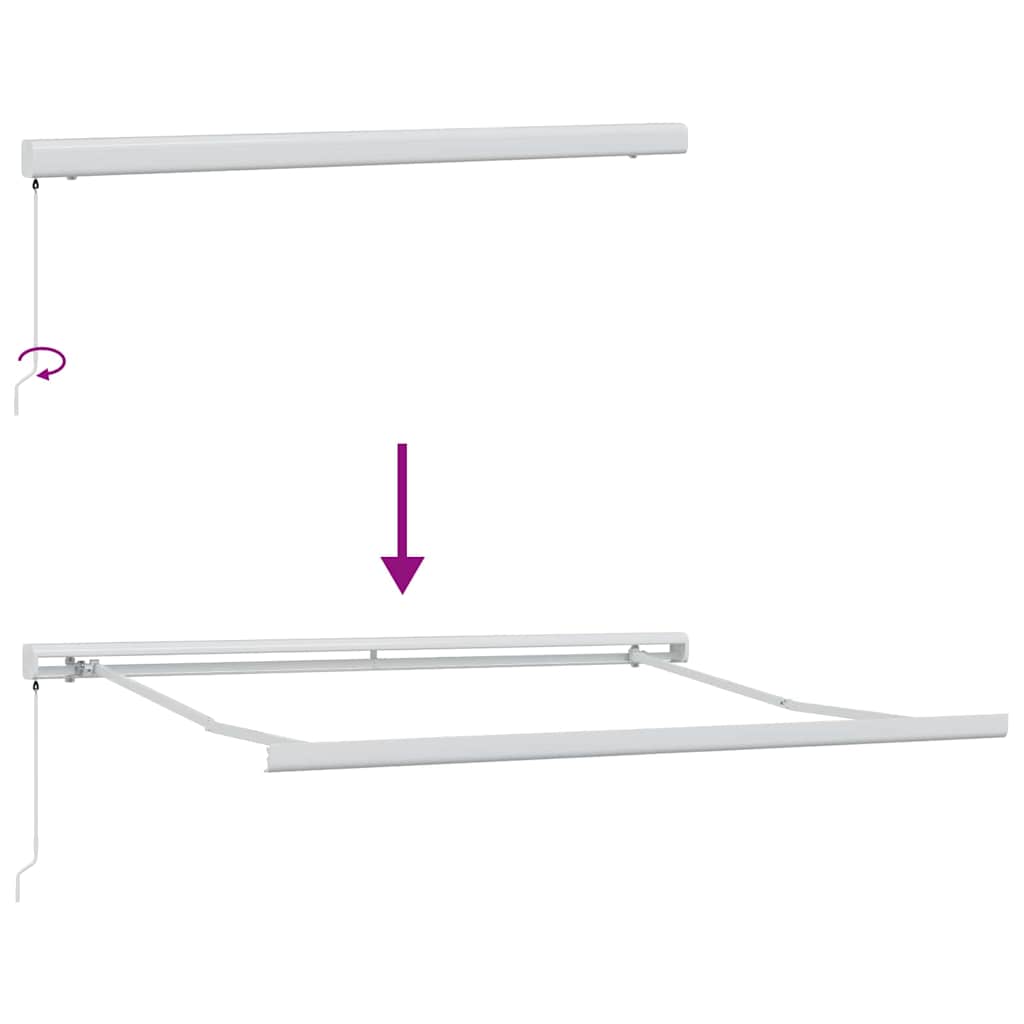 Įtraukiama markizė Įvairiaspalvis 350 x 250 cm Audinys, metalas