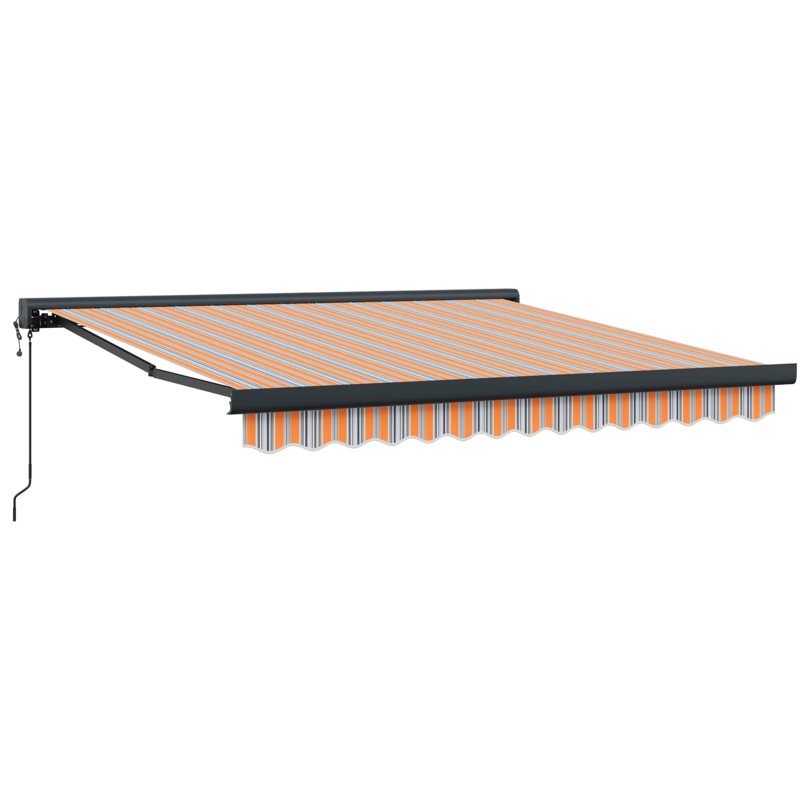 Automatic Retractable Awning Multicoloured Striped 350x250 cm