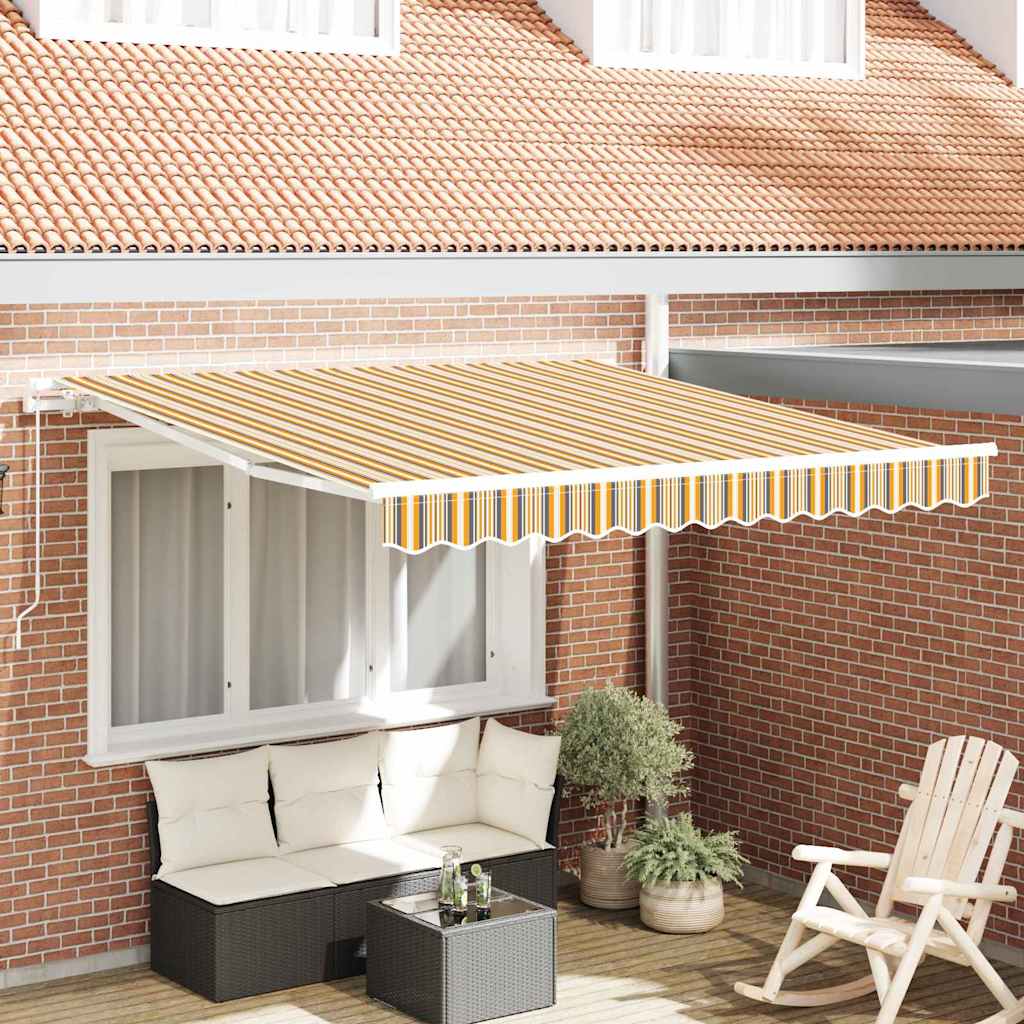 Retractable awning Multicolour 350 x 250 cm