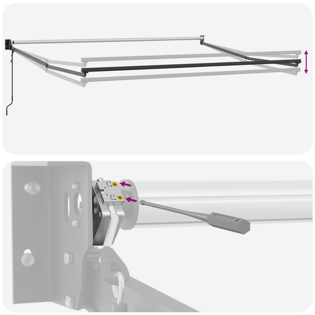 Electric Awning 3,5 x 2,5 m Juoda 100% Polyester