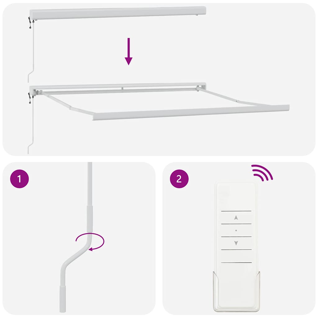 Juoda automatinė įtraukiama markizė 350x250 cm