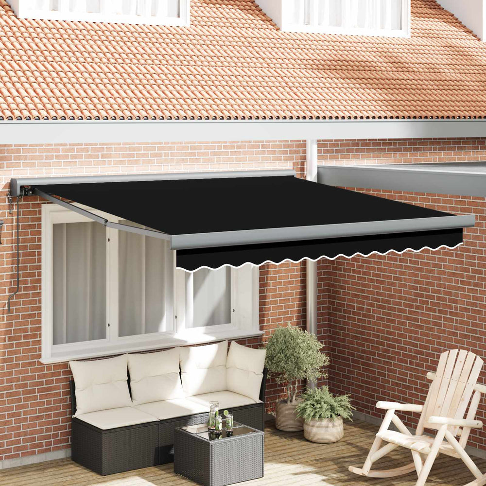Automatinė įtraukiama markizė juoda 350x250 cm