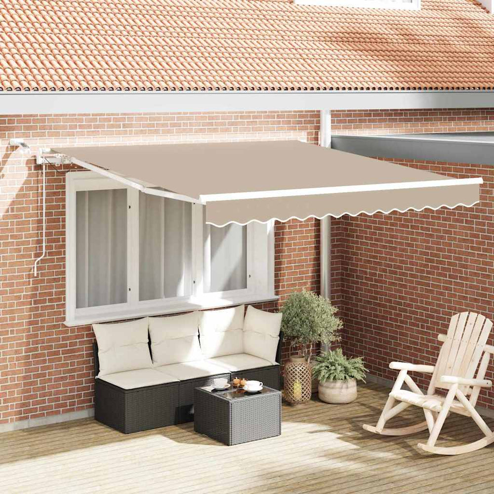 Ištraukiama markizė Smėlio 350 x 250 cm Poliesteris ir Metalas