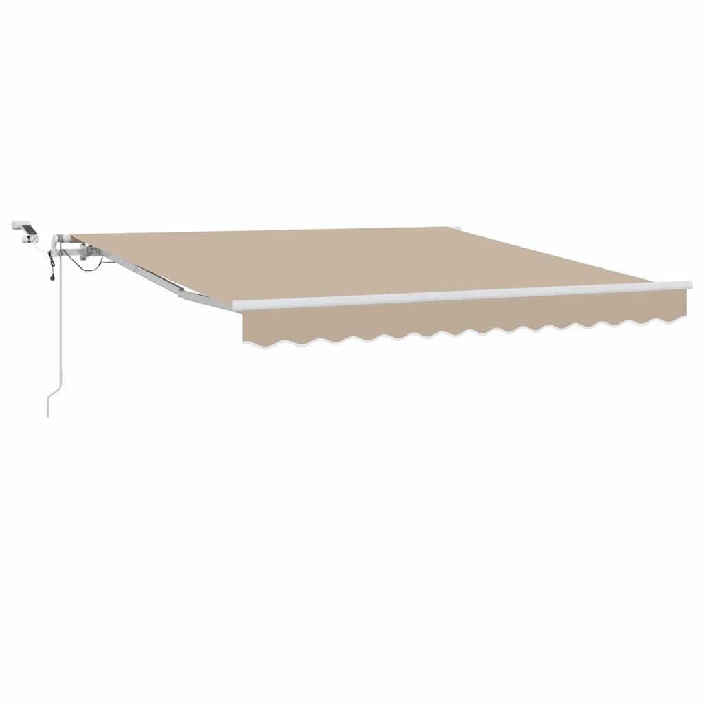 Izvelkama markīze Smilškrāsas 350 x 250 cm Poliesters un Metāls