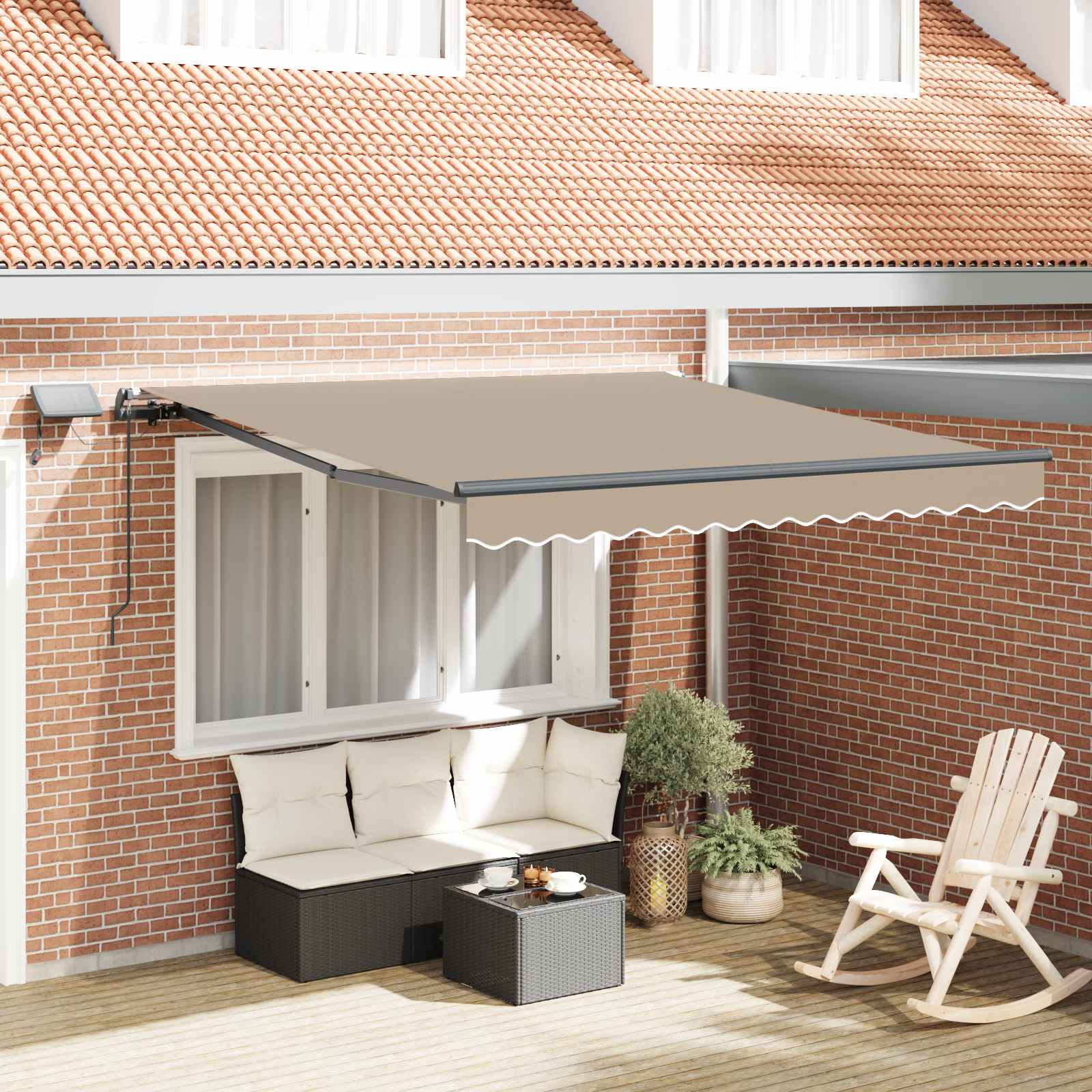 Retractable Awning Sand 350 x 250 cm fabric